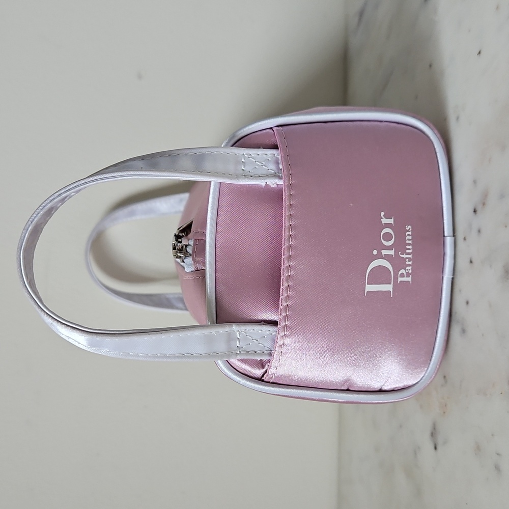 DIOR - pink logo mini bag/cosmetic bag